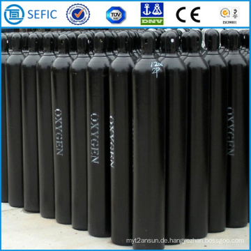 Nahtloser Stahlhochdruck-industrieller Sauerstoff-Zylinder 50L (EN ISO9809)